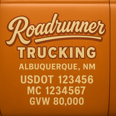 Custom Truck Door Lettering Decal Sticker Signs for US DOT Compliance | Custom USDOT Signs For Compliance | Add Your DOT, MC, GVW, CA, KYU, VIN Or Any Regulation Numbers You Need (Set of 2)