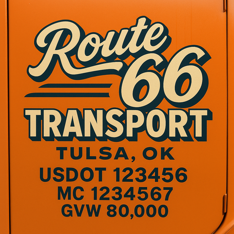Custom Truck Door Lettering Decal Sticker Signs for US DOT Compliance | Custom USDOT Signs For Compliance | Add Your DOT, MC, GVW, CA, KYU, VIN Or Any Regulation Numbers You Need (Set of 2)