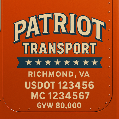 Custom Truck Door Lettering Decal Sticker Signs for US DOT Compliance | Custom USDOT Signs For Compliance | Add Your DOT, MC, GVW, CA, KYU, VIN Or Any Regulation Numbers You Need (Set of 2)