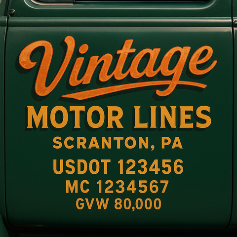 Custom Truck Door Lettering Decal Sticker Signs for US DOT Compliance | Custom USDOT Signs For Compliance | Add Your DOT, MC, GVW, CA, KYU, VIN Or Any Regulation Numbers You Need (Set of 2)