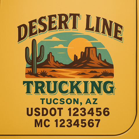 Custom Truck Door Lettering Decal Sticker Signs for US DOT Compliance | Custom USDOT Signs For Compliance | Add Your DOT, MC, GVW, CA, KYU, VIN Or Any Regulation Numbers You Need (Set of 2)
