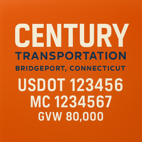 Custom Truck Door Lettering Decal Sticker Signs for US DOT Compliance | Custom USDOT Signs For Compliance | Add Your DOT, MC, GVW, CA, KYU, VIN Or Any Regulation Numbers You Need (Set of 2)