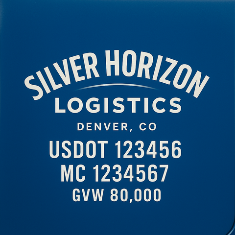 Custom Truck Door Lettering Decal Sticker Signs for US DOT Compliance | Custom USDOT Signs For Compliance | Add Your DOT, MC, GVW, CA, KYU, VIN Or Any Regulation Numbers You Need (Set of 2)