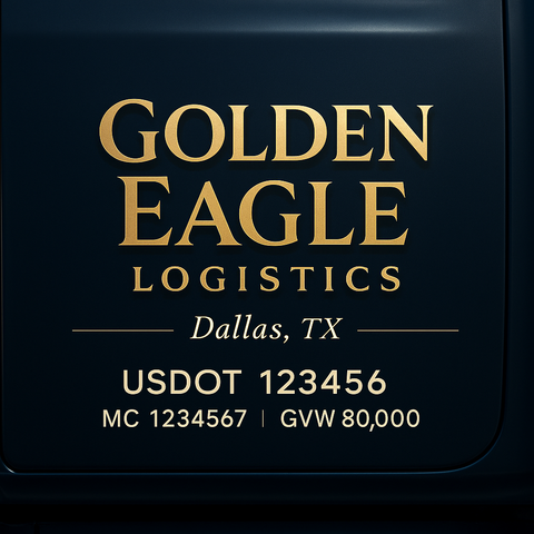 Custom Truck Door Lettering Decal Sticker Signs for US DOT Compliance | Custom USDOT Signs For Compliance | Add Your DOT, MC, GVW, CA, KYU, VIN Or Any Regulation Numbers You Need (Set of 2)