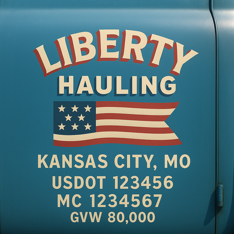 Custom Truck Door Lettering Decal Sticker Signs for US DOT Compliance | Custom USDOT Signs For Compliance | Add Your DOT, MC, GVW, CA, KYU, VIN Or Any Regulation Numbers You Need (Set of 2)