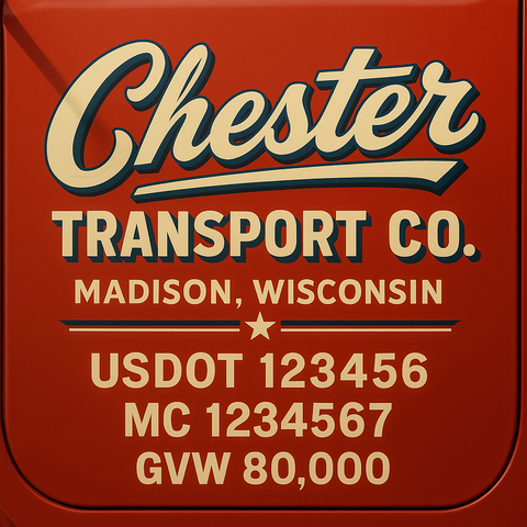 Custom Truck Door Lettering Decal Sticker Signs for US DOT Compliance | Custom USDOT Signs For Compliance | Add Your DOT, MC, GVW, CA, KYU, VIN Or Any Regulation Numbers You Need (Set of 2)