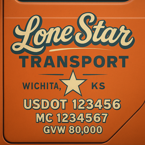 Custom Truck Door Lettering Decal Sticker Signs for US DOT Compliance | Custom USDOT Signs For Compliance | Add Your DOT, MC, GVW, CA, KYU, VIN Or Any Regulation Numbers You Need (Set of 2)
