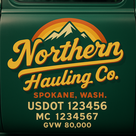 Custom Truck Door Lettering Decal Sticker Signs for US DOT Compliance | Custom USDOT Signs For Compliance | Add Your DOT, MC, GVW, CA, KYU, VIN Or Any Regulation Numbers You Need (Set of 2)