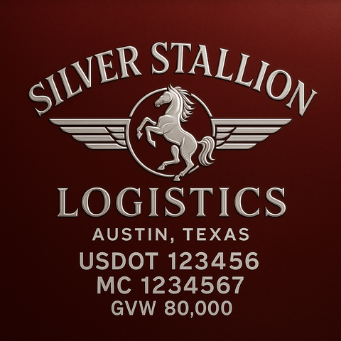 Custom Truck Door Lettering Decal Sticker Signs for US DOT Compliance | Custom USDOT Signs For Compliance | Add Your DOT, MC, GVW, CA, KYU, VIN Or Any Regulation Numbers You Need (Set of 2)