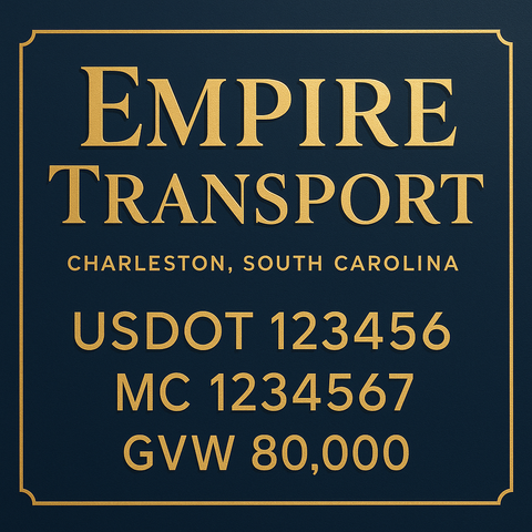 Custom Truck Door Lettering Decal Sticker Signs for US DOT Compliance | Custom USDOT Signs For Compliance | Add Your DOT, MC, GVW, CA, KYU, VIN Or Any Regulation Numbers You Need (Set of 2)