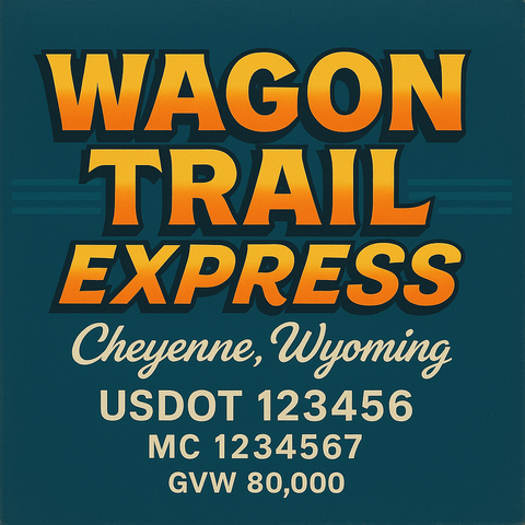 Custom Truck Door Lettering Decal Sticker Signs for US DOT Compliance | Custom USDOT Signs For Compliance | Add Your DOT, MC, GVW, CA, KYU, VIN Or Any Regulation Numbers You Need (Set of 2)
