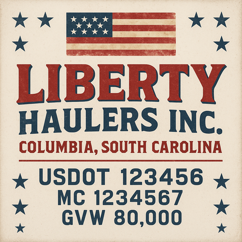 Custom Truck Door Lettering Decal Sticker Signs for US DOT Compliance | Custom USDOT Signs For Compliance | Add Your DOT, MC, GVW, CA, KYU, VIN Or Any Regulation Numbers You Need (Set of 2)