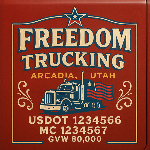 Custom Truck Door Lettering Decal Sticker Signs for US DOT Compliance | Custom USDOT Signs For Compliance | Add Your DOT, MC, GVW, CA, KYU, VIN Or Any Regulation Numbers You Need (Set of 2)