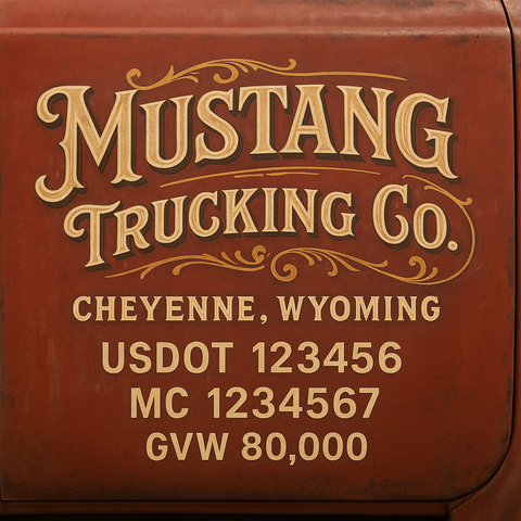 Custom Truck Door Lettering Decal Sticker Signs for US DOT Compliance | Custom USDOT Signs For Compliance | Add Your DOT, MC, GVW, CA, KYU, VIN Or Any Regulation Numbers You Need (Set of 2)