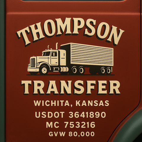 Custom Truck Door Lettering Decal Sticker Signs for US DOT Compliance | Custom USDOT Signs For Compliance | Add Your DOT, MC, GVW, CA, KYU, VIN Or Any Regulation Numbers You Need (Set of 2)