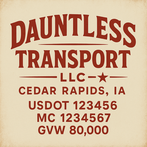 Custom Truck Door Lettering Decal Sticker Signs for US DOT Compliance | Custom USDOT Signs For Compliance | Add Your DOT, MC, GVW, CA, KYU, VIN Or Any Regulation Numbers You Need (Set of 2)