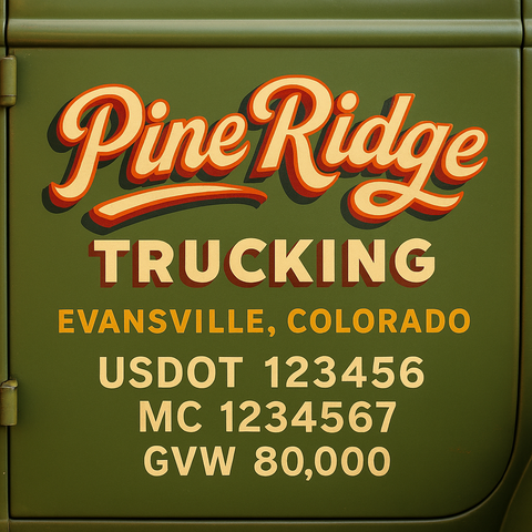 Custom Truck Door Lettering Decal Sticker Signs for US DOT Compliance | Custom USDOT Signs For Compliance | Add Your DOT, MC, GVW, CA, KYU, VIN Or Any Regulation Numbers You Need (Set of 2)