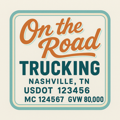 Custom Truck Door Lettering Decal Sticker Signs for US DOT Compliance | Custom USDOT Signs For Compliance | Add Your DOT, MC, GVW, CA, KYU, VIN Or Any Regulation Numbers You Need (Set of 2)