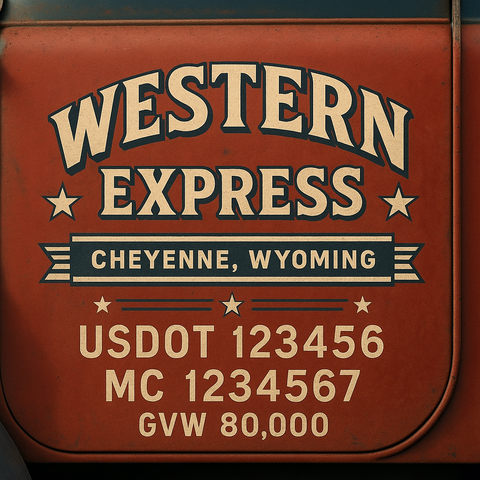 Custom Truck Door Lettering Decal Sticker Signs for US DOT Compliance | Custom USDOT Signs For Compliance | Add Your DOT, MC, GVW, CA, KYU, VIN Or Any Regulation Numbers You Need (Set of 2)