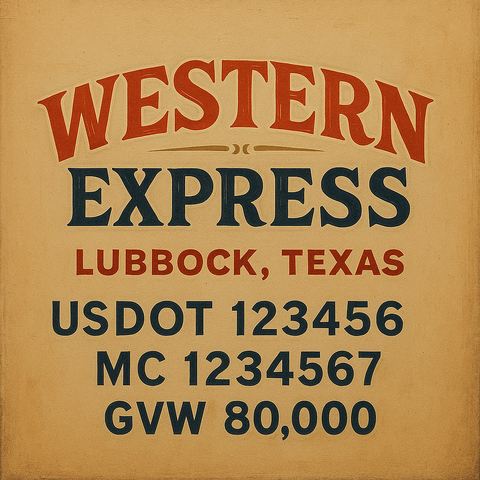 Custom Truck Door Lettering Decal Sticker Signs for US DOT Compliance | Custom USDOT Signs For Compliance | Add Your DOT, MC, GVW, CA, KYU, VIN Or Any Regulation Numbers You Need (Set of 2)