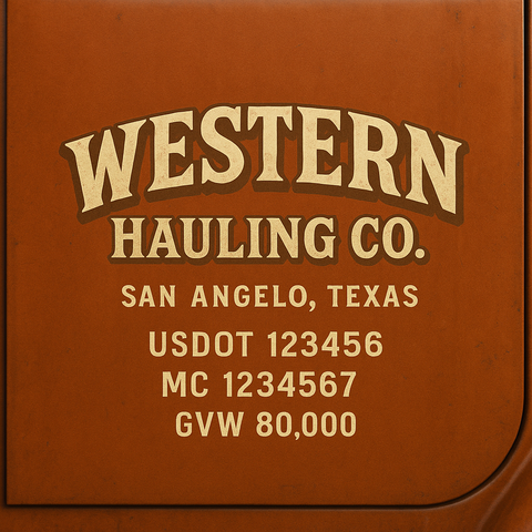 Custom Truck Door Lettering Decal Sticker Signs for US DOT Compliance | Custom USDOT Signs For Compliance | Add Your DOT, MC, GVW, CA, KYU, VIN Or Any Regulation Numbers You Need (Set of 2)