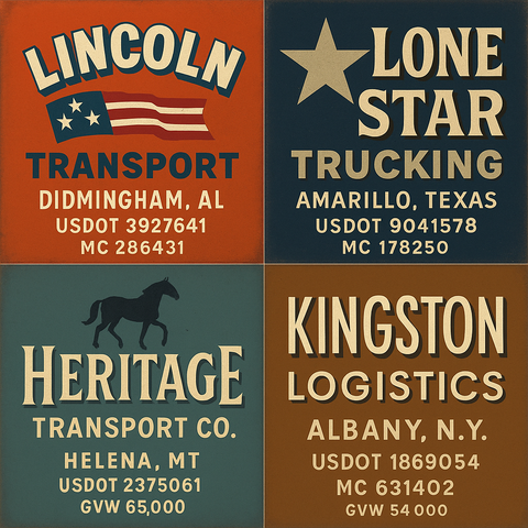 Custom Truck Door Lettering Decal Sticker Signs for US DOT Compliance | Custom USDOT Signs For Compliance | Add Your DOT, MC, GVW, CA, KYU, VIN Or Any Regulation Numbers You Need (Set of 2)