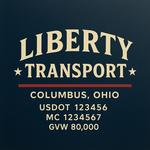 Custom Truck Door Lettering Decal Sticker Signs for US DOT Compliance | Custom USDOT Signs For Compliance | Add Your DOT, MC, GVW, CA, KYU, VIN Or Any Regulation Numbers You Need (Set of 2)