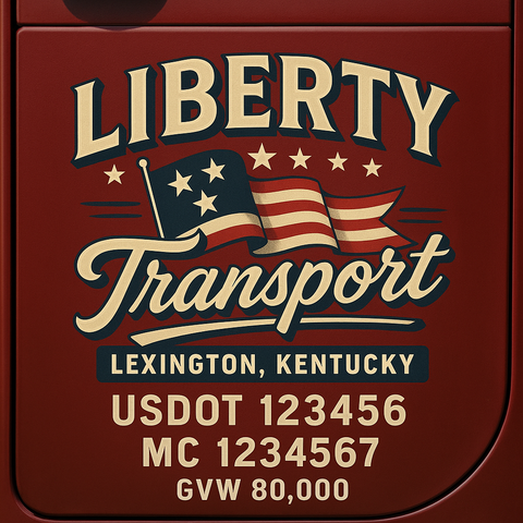 Custom Truck Door Lettering Decal Sticker Signs for US DOT Compliance | Custom USDOT Signs For Compliance | Add Your DOT, MC, GVW, CA, KYU, VIN Or Any Regulation Numbers You Need (Set of 2)