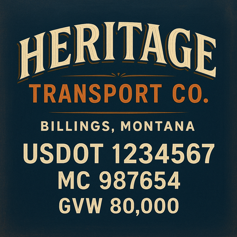 Custom Truck Door Lettering Decal Sticker Signs for US DOT Compliance | Custom USDOT Signs For Compliance | Add Your DOT, MC, GVW, CA, KYU, VIN Or Any Regulation Numbers You Need (Set of 2)