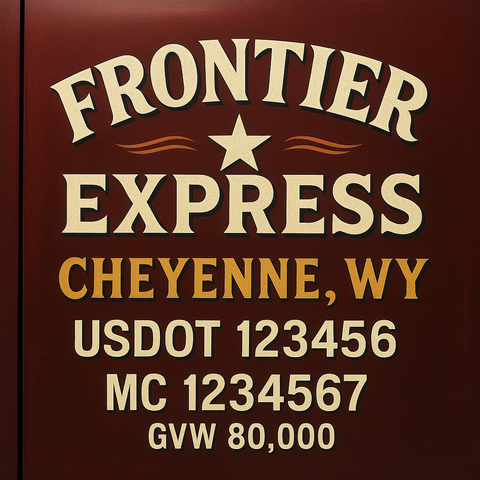 Custom Truck Door Lettering Decal Sticker Signs for US DOT Compliance | Custom USDOT Signs For Compliance | Add Your DOT, MC, GVW, CA, KYU, VIN Or Any Regulation Numbers You Need (Set of 2)