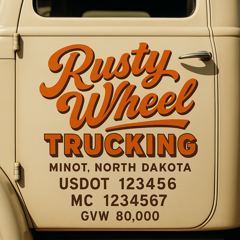 Custom Truck Door Lettering Decal Sticker Signs for US DOT Compliance | Custom USDOT Signs For Compliance | Add Your DOT, MC, GVW, CA, KYU, VIN Or Any Regulation Numbers You Need (Set of 2)