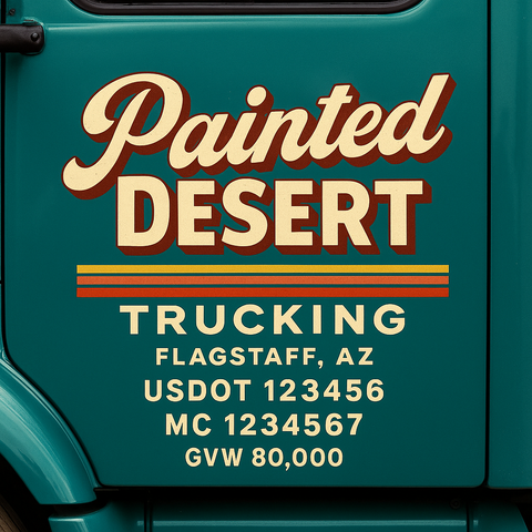 Custom Truck Door Lettering Decal Sticker Signs for US DOT Compliance | Custom USDOT Signs For Compliance | Add Your DOT, MC, GVW, CA, KYU, VIN Or Any Regulation Numbers You Need (Set of 2)