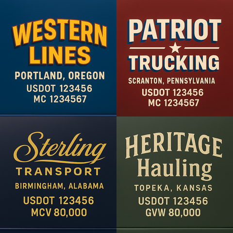 Custom Truck Door Lettering Decal Sticker Signs for US DOT Compliance | Custom USDOT Signs For Compliance | Add Your DOT, MC, GVW, CA, KYU, VIN Or Any Regulation Numbers You Need (Set of 2)