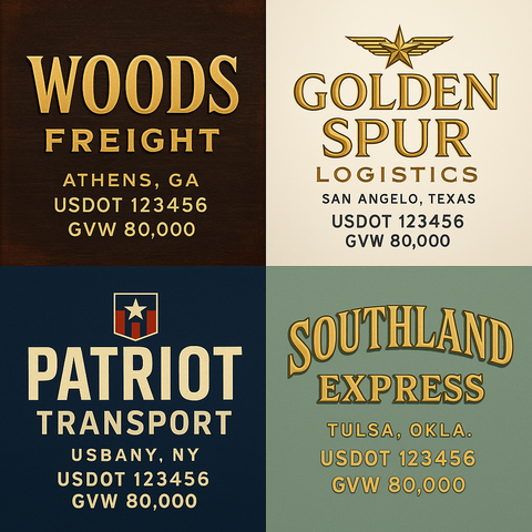 Custom Truck Door Lettering Decal Sticker Signs for US DOT Compliance | Custom USDOT Signs For Compliance | Add Your DOT, MC, GVW, CA, KYU, VIN Or Any Regulation Numbers You Need (Set of 2)