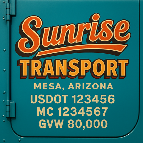 Custom Truck Door Lettering Decal Sticker Signs for US DOT Compliance | Custom USDOT Signs For Compliance | Add Your DOT, MC, GVW, CA, KYU, VIN Or Any Regulation Numbers You Need (Set of 2)