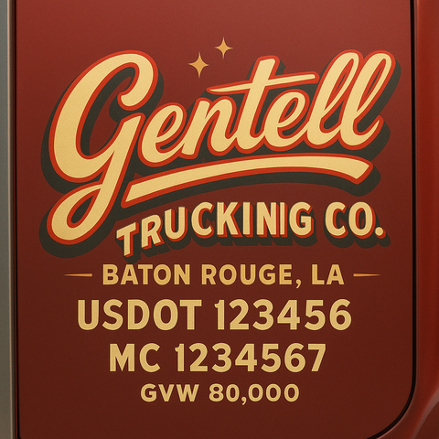 Custom Truck Door Lettering Decal Sticker Signs for US DOT Compliance | Custom USDOT Signs For Compliance | Add Your DOT, MC, GVW, CA, KYU, VIN Or Any Regulation Numbers You Need (Set of 2)