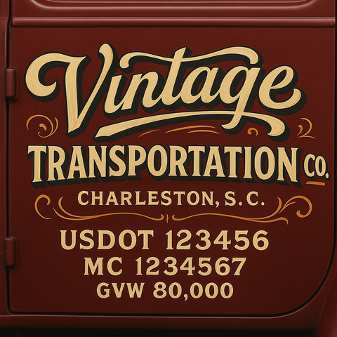 Custom Truck Door Lettering Decal Sticker Signs for US DOT Compliance | Custom USDOT Signs For Compliance | Add Your DOT, MC, GVW, CA, KYU, VIN Or Any Regulation Numbers You Need (Set of 2)