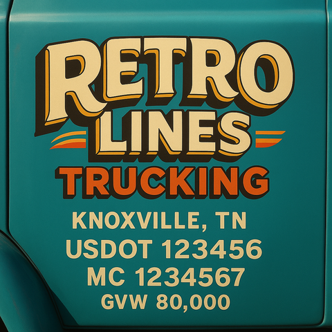Custom Truck Door Lettering Decal Sticker Signs for US DOT Compliance | Custom USDOT Signs For Compliance | Add Your DOT, MC, GVW, CA, KYU, VIN Or Any Regulation Numbers You Need (Set of 2)