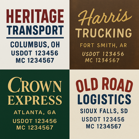 Custom Truck Door Lettering Decal Sticker Signs for US DOT Compliance | Custom USDOT Signs For Compliance | Add Your DOT, MC, GVW, CA, KYU, VIN Or Any Regulation Numbers You Need (Set of 2)