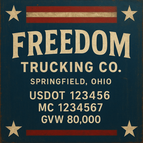 Custom Truck Door Lettering Decal Sticker Signs for US DOT Compliance | Custom USDOT Signs For Compliance | Add Your DOT, MC, GVW, CA, KYU, VIN Or Any Regulation Numbers You Need (Set of 2)