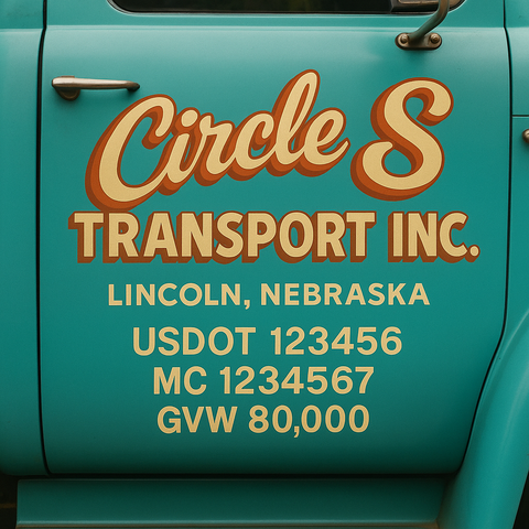 Custom Truck Door Lettering Decal Sticker Signs for US DOT Compliance | Custom USDOT Signs For Compliance | Add Your DOT, MC, GVW, CA, KYU, VIN Or Any Regulation Numbers You Need (Set of 2)