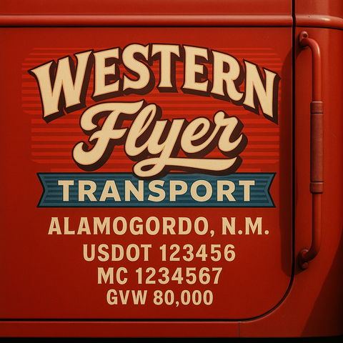 Custom Truck Door Lettering Decal Sticker Signs for US DOT Compliance | Custom USDOT Signs For Compliance | Add Your DOT, MC, GVW, CA, KYU, VIN Or Any Regulation Numbers You Need (Set of 2)