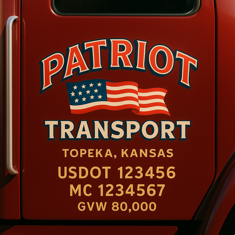 Custom Truck Door Lettering Decal Sticker Signs for US DOT Compliance | Custom USDOT Signs For Compliance | Add Your DOT, MC, GVW, CA, KYU, VIN Or Any Regulation Numbers You Need (Set of 2)