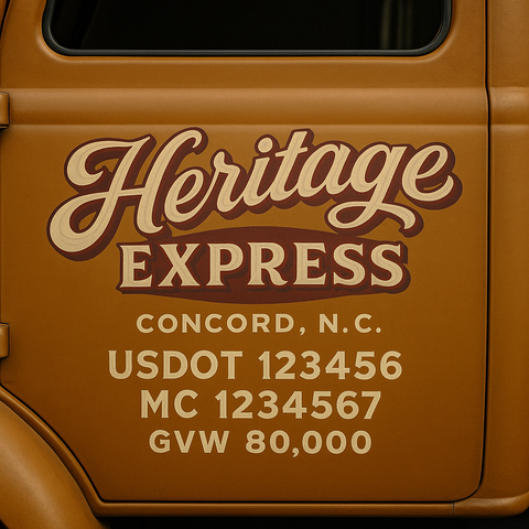 Custom Truck Door Lettering Decal Sticker Signs for US DOT Compliance | Custom USDOT Signs For Compliance | Add Your DOT, MC, GVW, CA, KYU, VIN Or Any Regulation Numbers You Need (Set of 2)