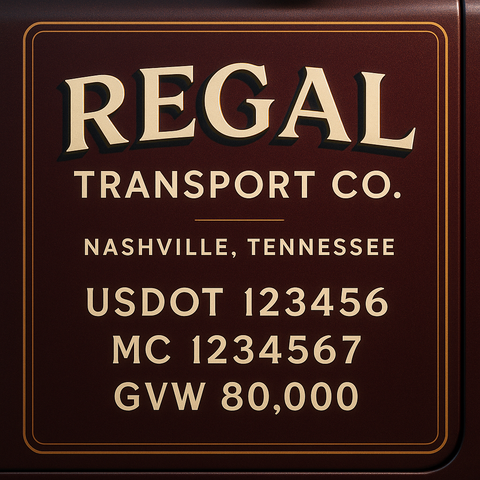 Custom Truck Door Lettering Decal Sticker Signs for US DOT Compliance | Custom USDOT Signs For Compliance | Add Your DOT, MC, GVW, CA, KYU, VIN Or Any Regulation Numbers You Need (Set of 2)