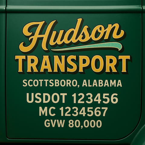 Custom Truck Door Lettering Decal Sticker Signs for US DOT Compliance | Custom USDOT Signs For Compliance | Add Your DOT, MC, GVW, CA, KYU, VIN Or Any Regulation Numbers You Need (Set of 2)