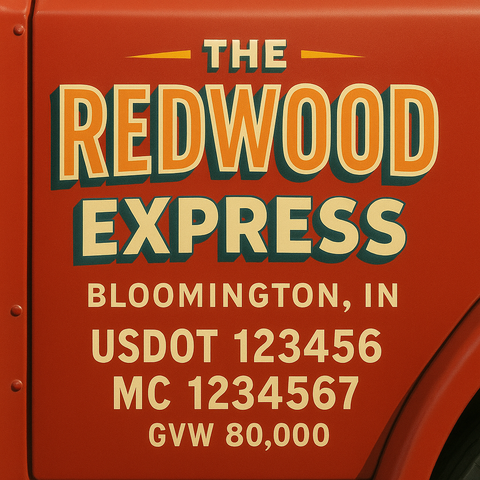 Custom Truck Door Lettering Decal Sticker Signs for US DOT Compliance | Custom USDOT Signs For Compliance | Add Your DOT, MC, GVW, CA, KYU, VIN Or Any Regulation Numbers You Need (Set of 2)
