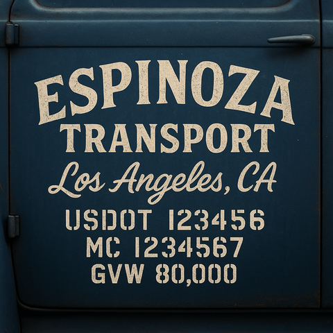 Custom Truck Door Lettering Decal Sticker Signs for US DOT Compliance | Custom USDOT Signs For Compliance | Add Your DOT, MC, GVW, CA, KYU, VIN Or Any Regulation Numbers You Need (Set of 2)
