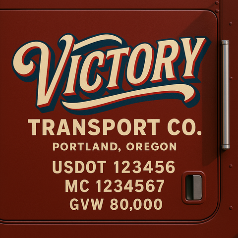 Custom Truck Door Lettering Decal Sticker Signs for US DOT Compliance | Custom USDOT Signs For Compliance | Add Your DOT, MC, GVW, CA, KYU, VIN Or Any Regulation Numbers You Need (Set of 2)