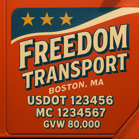 Custom Truck Door Lettering Decal Sticker Signs for US DOT Compliance | Custom USDOT Signs For Compliance | Add Your DOT, MC, GVW, CA, KYU, VIN Or Any Regulation Numbers You Need (Set of 2)